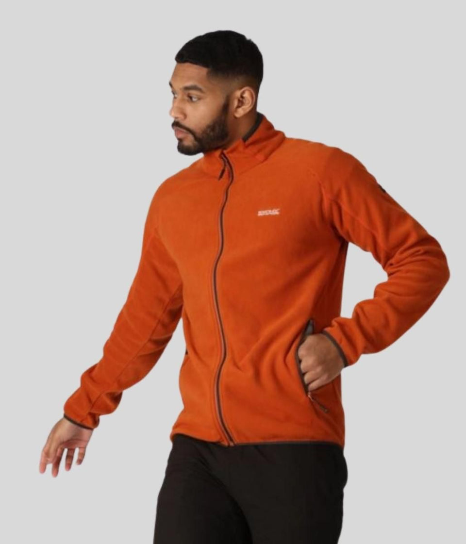 Mens Orange Hadfield Fleece Jacket