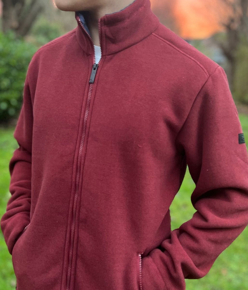 Deep Red Mens Garrian Fleece Jacket