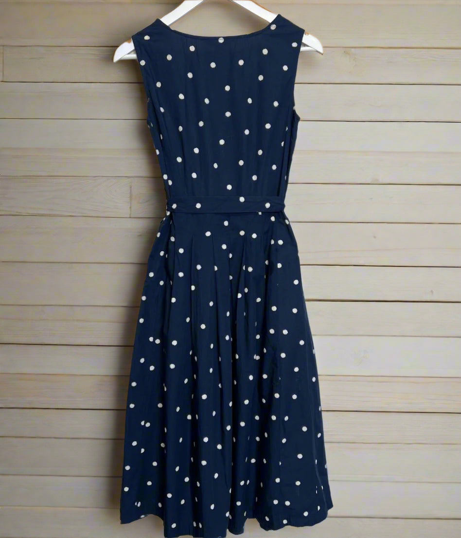 Navy Polka Dot Belle Dress