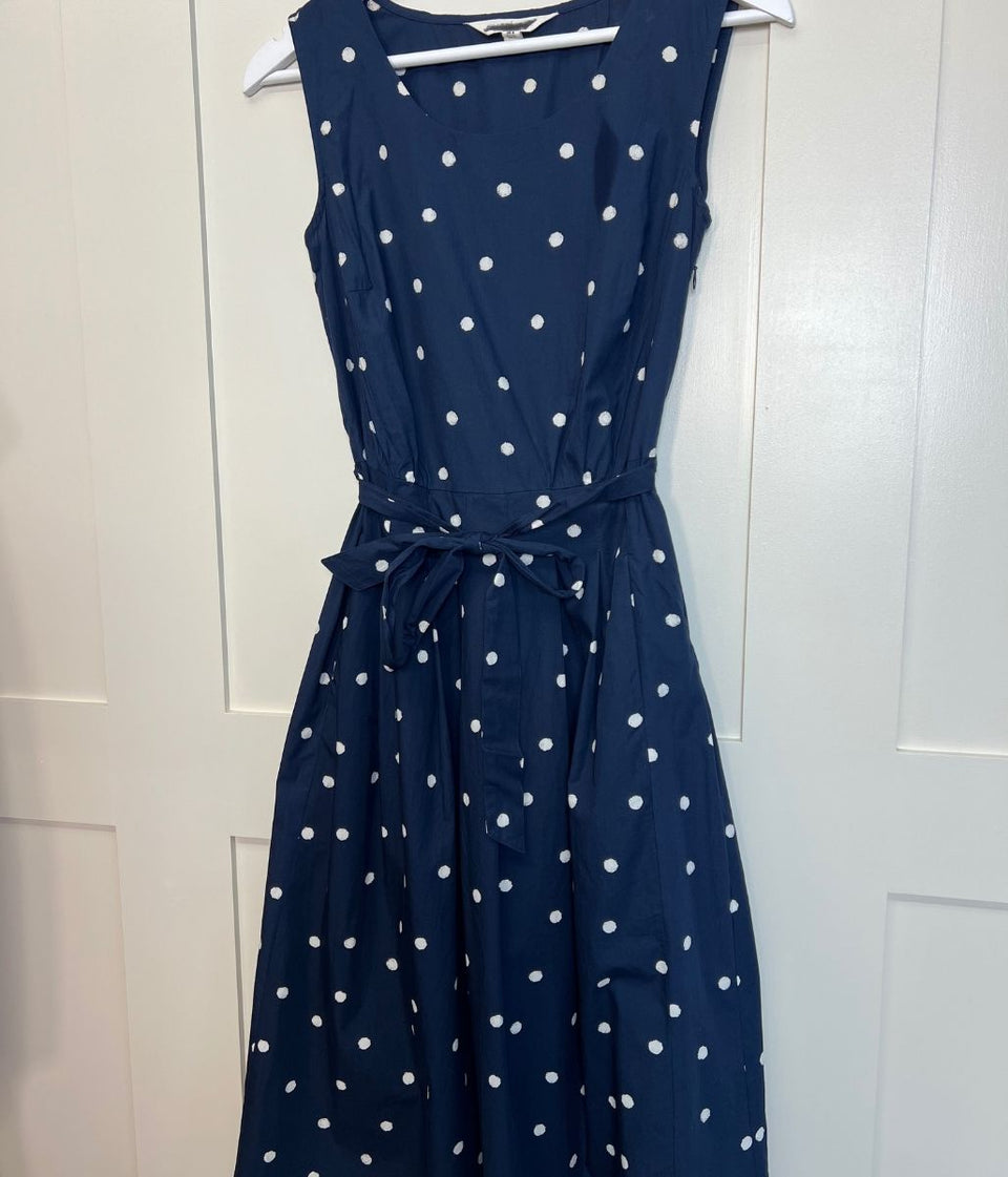 Navy Polka Dot Belle Dress