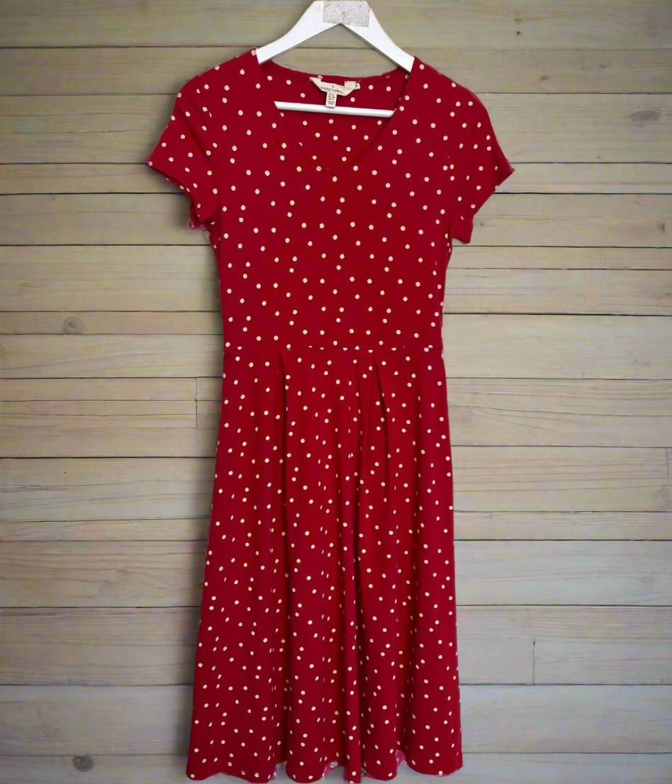 Red Polka Dot Pier View Jersey Dress
