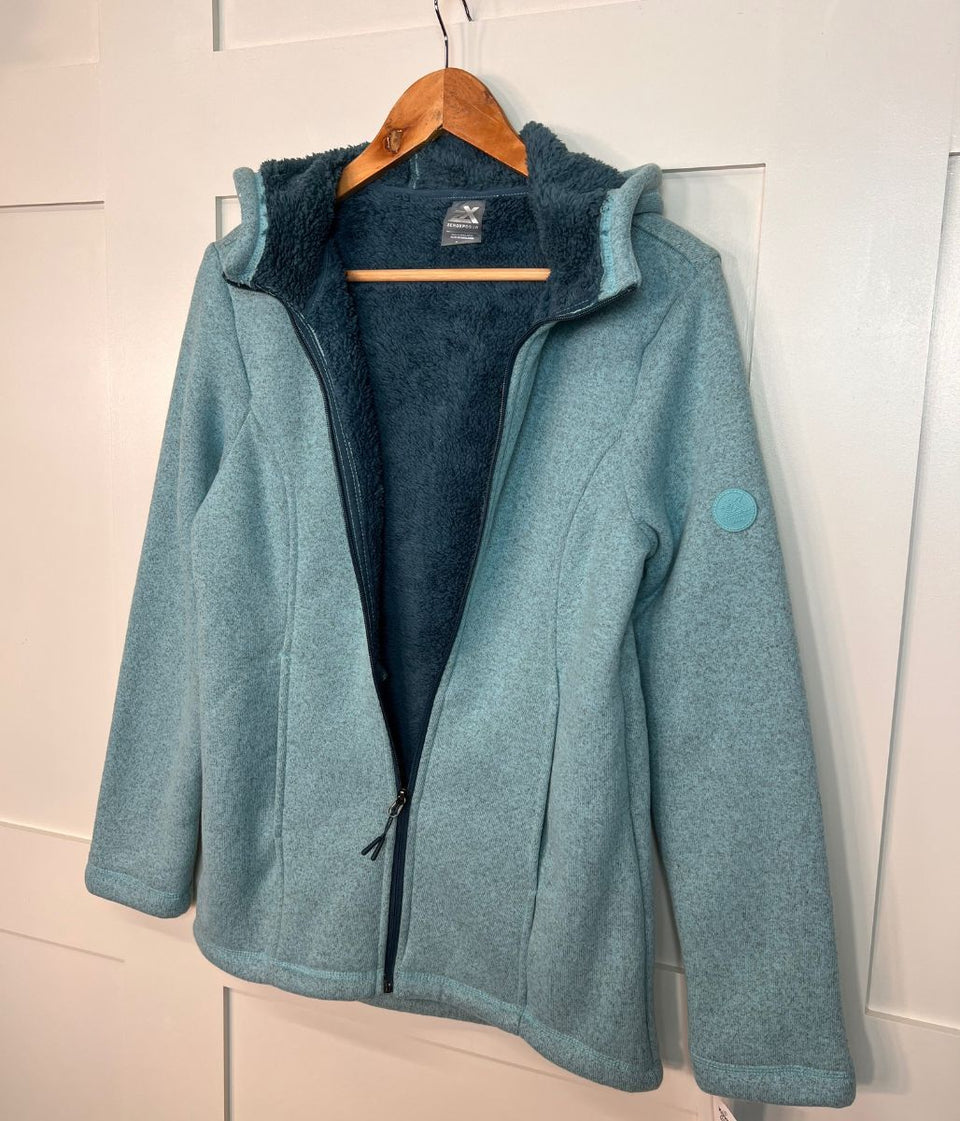 Aqua Sherpa Lined Luxe Fleece