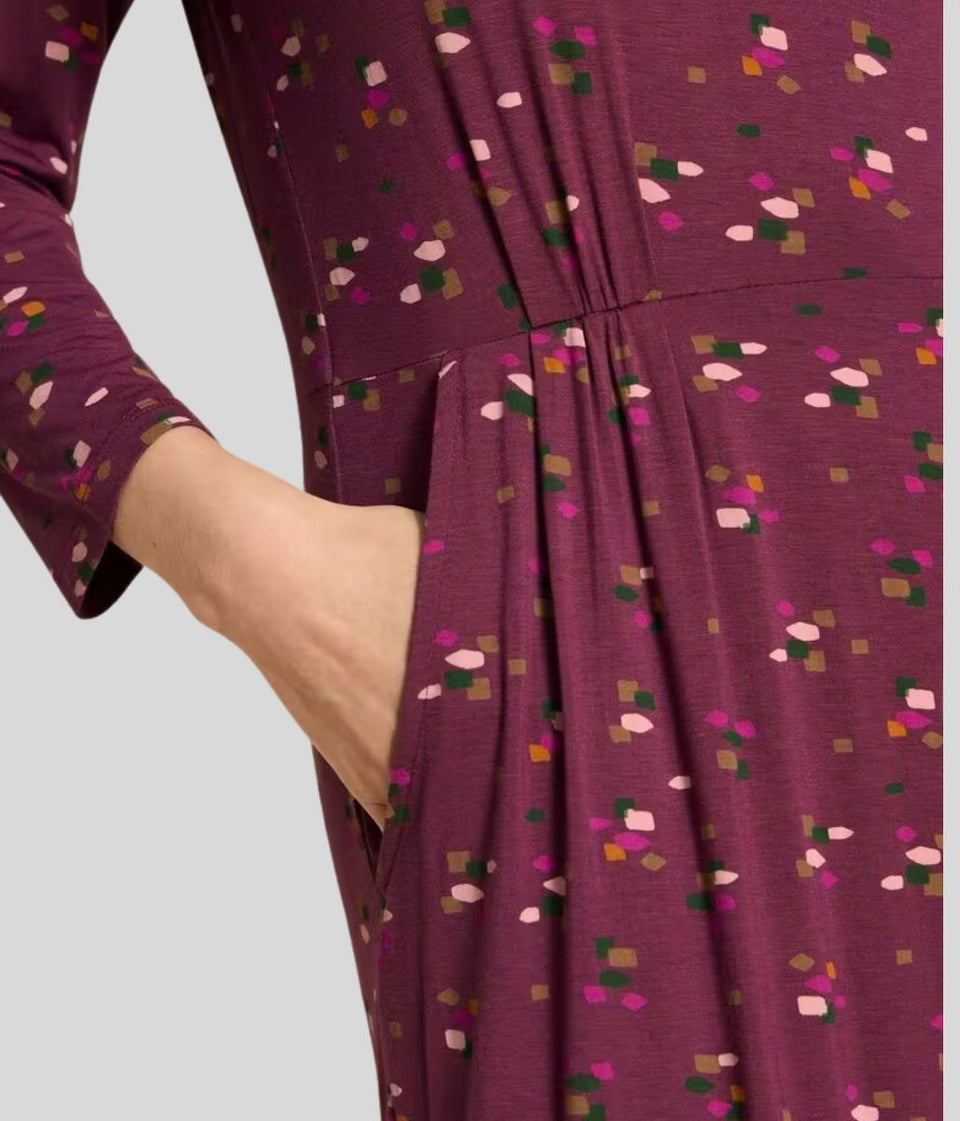 Tallie Plum Print Midi Dress