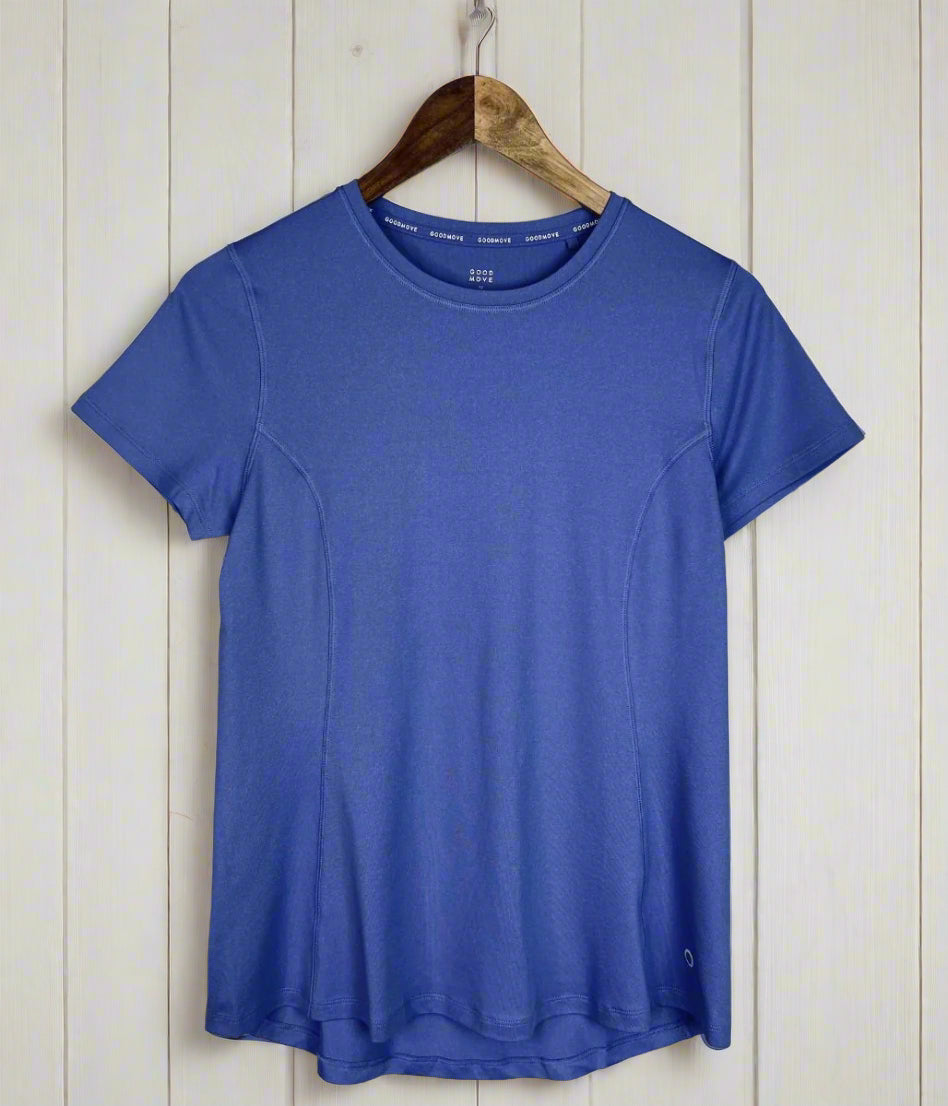 Blue Short Sleeve Good Move Active Top