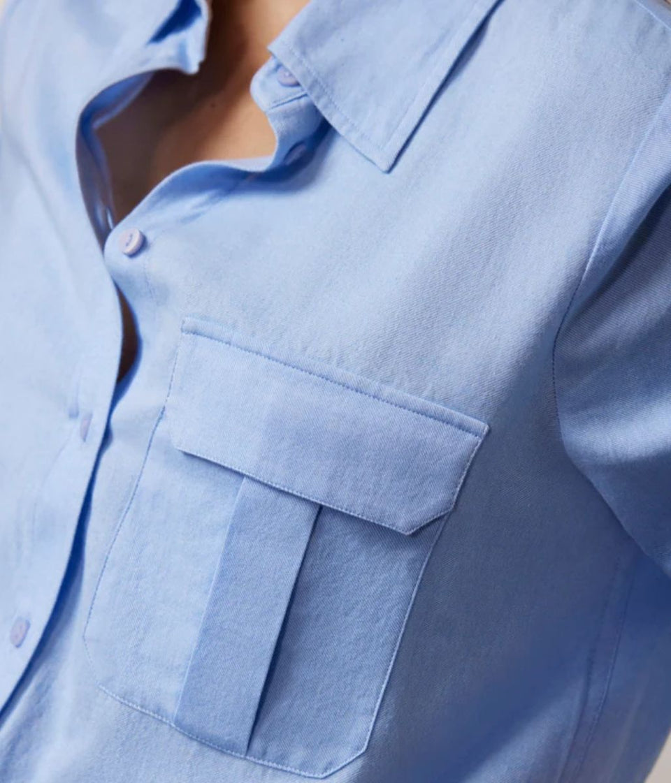 Blue Chambray Pocket Shirt