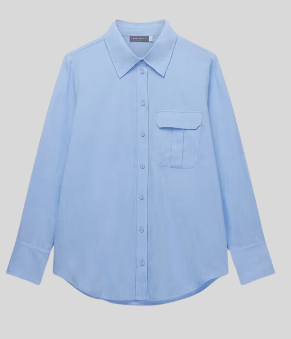 Blue Chambray Pocket Shirt