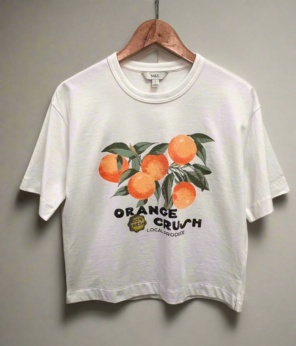 Orange Crush Premium Cotton T Shirt