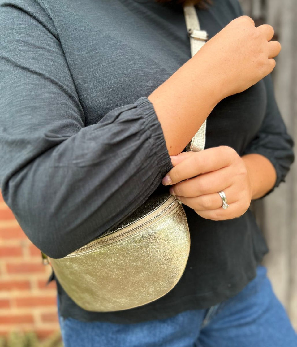 Mistral Grey Gathered Cuff Top