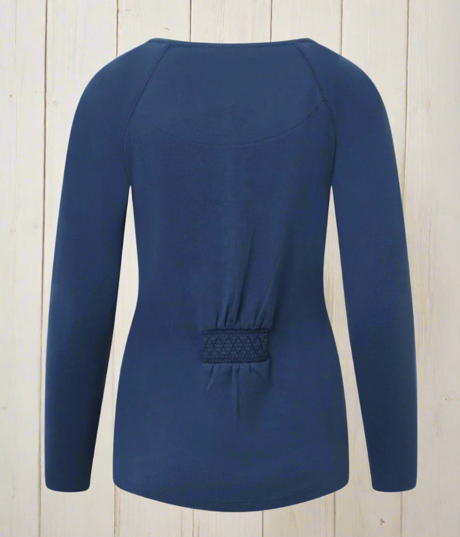 Mistral Navy Henley Top