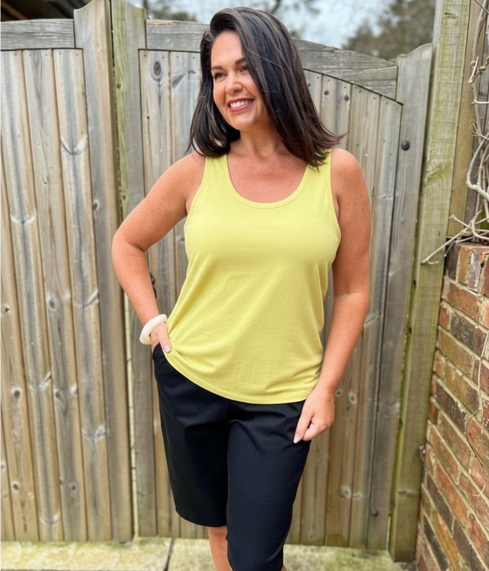 Yellow Relaxed Vest Top