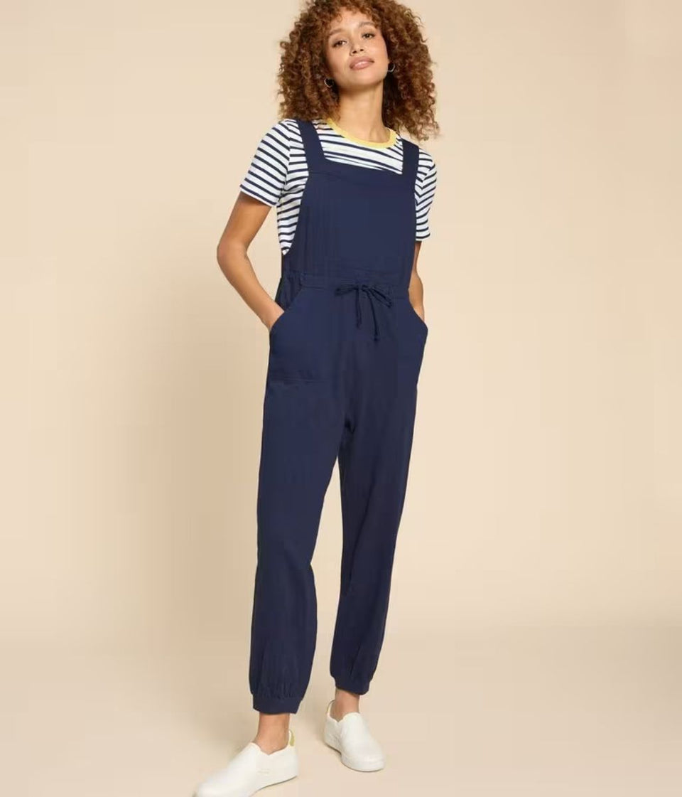 Navy Daphne Jersey Dungarees