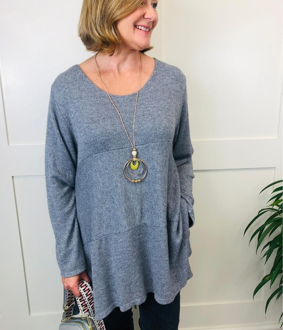 Grey Elena Knit Tunic