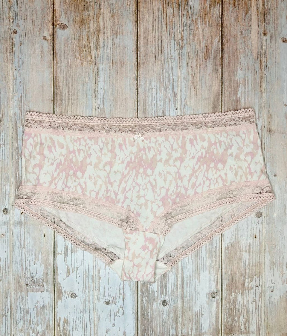 Pink Print Shorty Brief Size 16