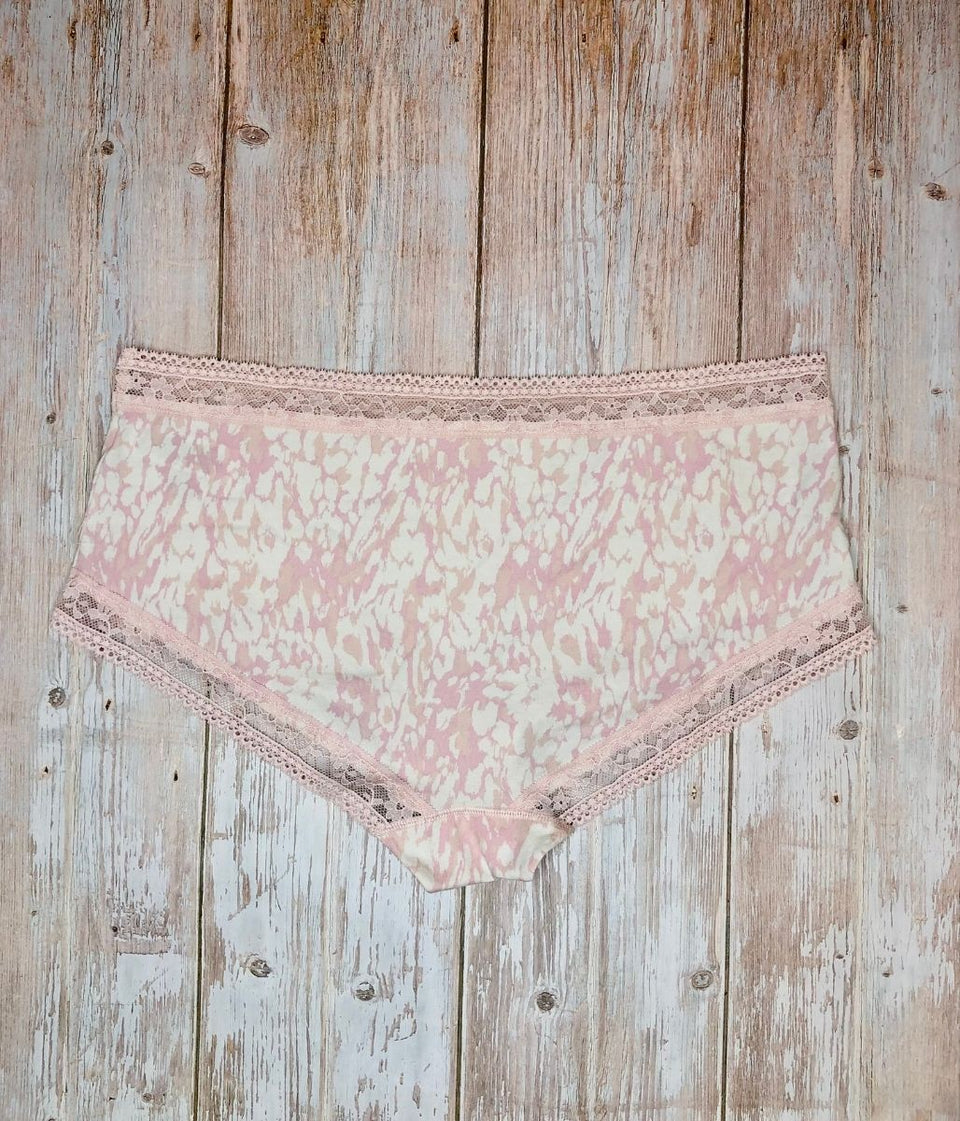 Pink Print Shorty Brief Size 16