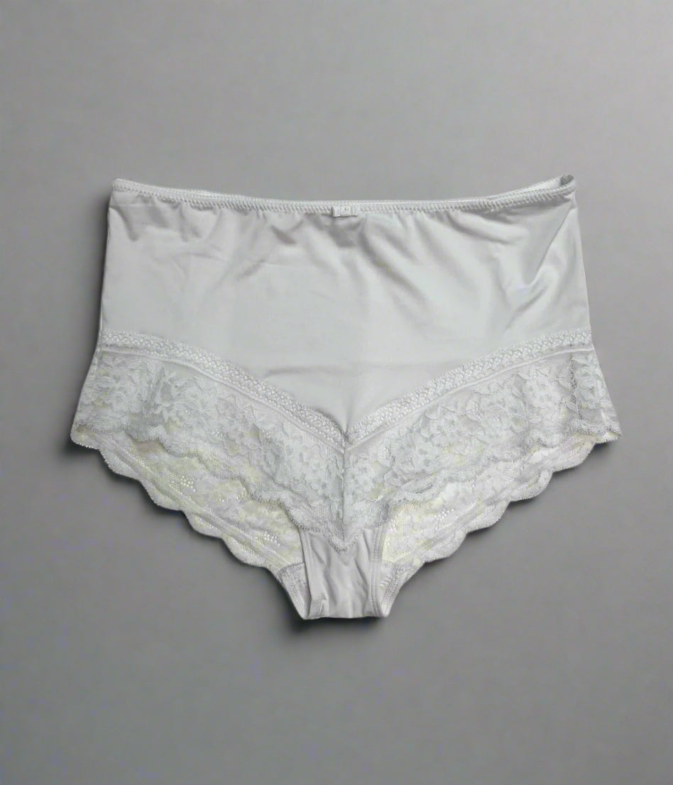 White Lace Trim Full Briefs