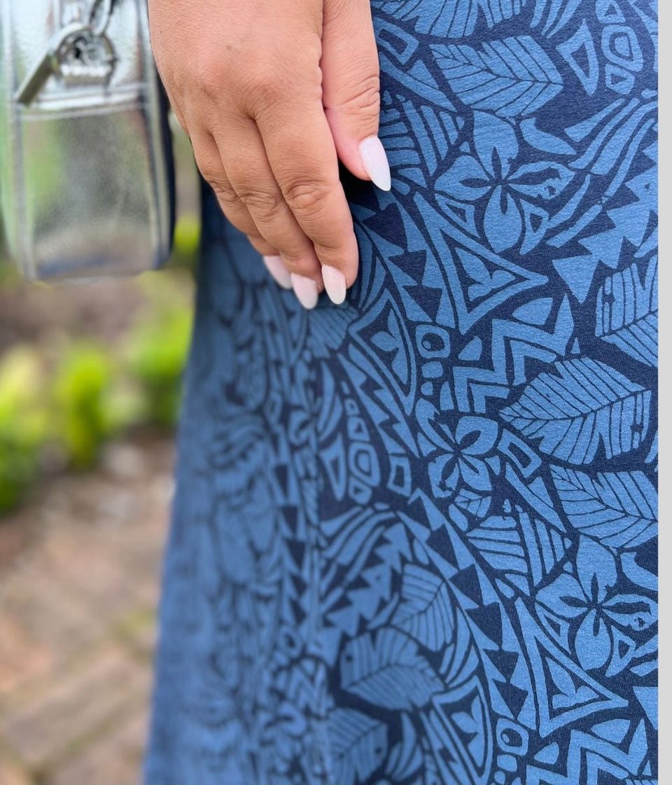 Navy Elder Jersey Maxi Skirt