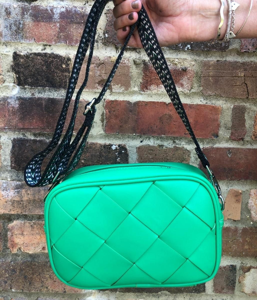 Green Vegan Leather Camera Bag Highstreet Outlet UK