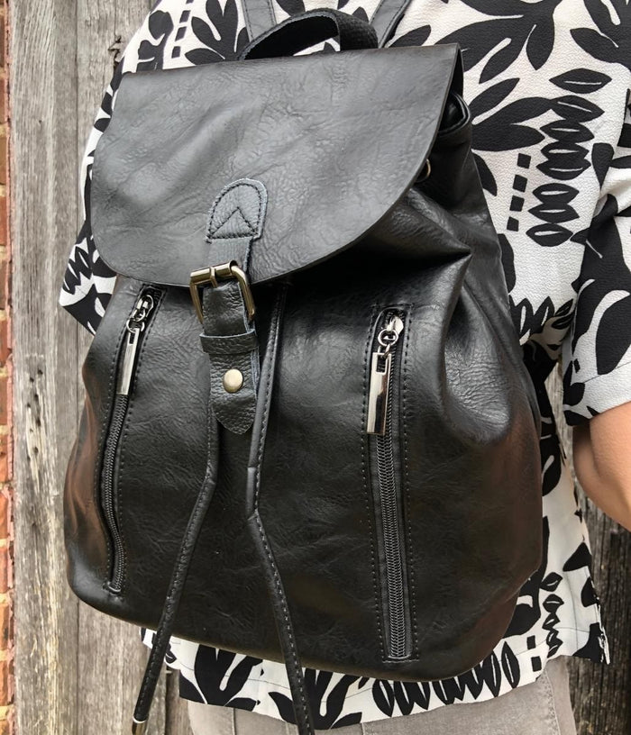 Faux Leather Fashion Backpack | BagBase