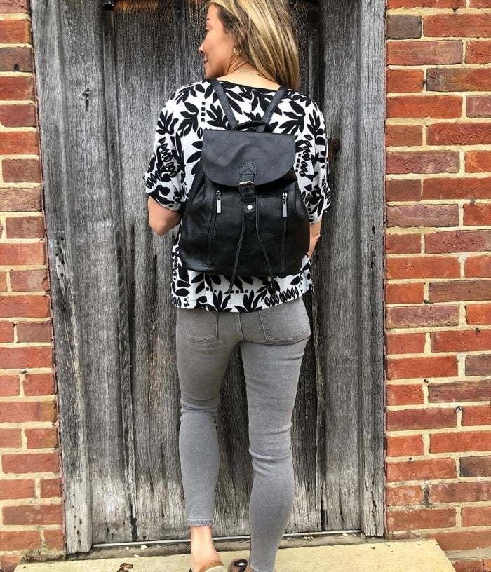 Black clearance backpack outfit