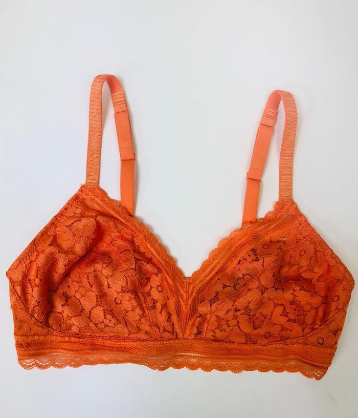 Orange Lace Non Wired Bra – Highstreet Outlet UK