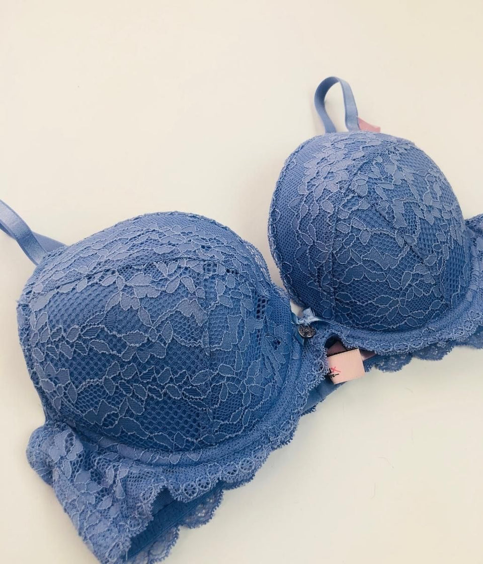 Blue Mollie Padded Plunge Bra