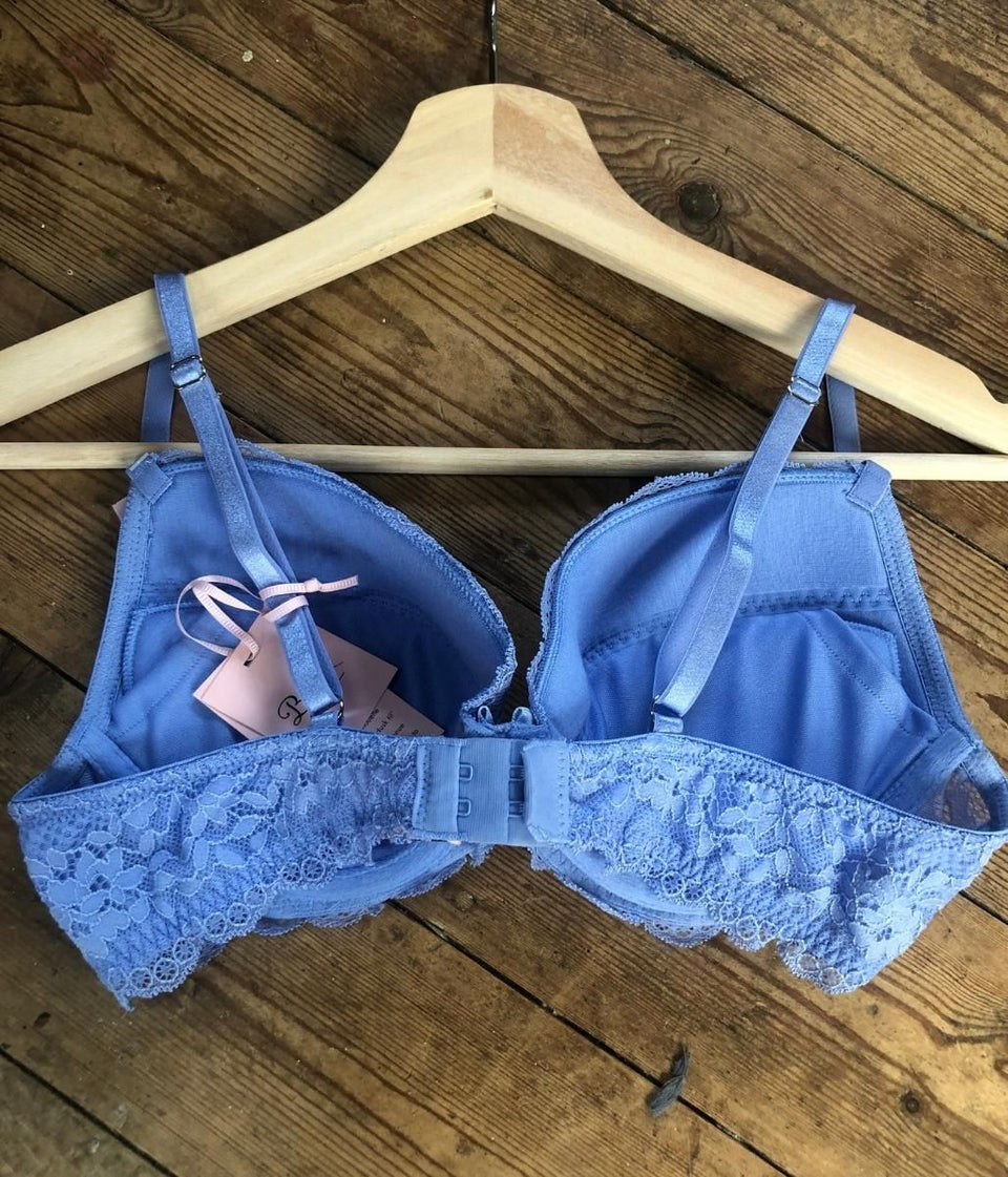 Blue Mollie Padded Plunge Bra