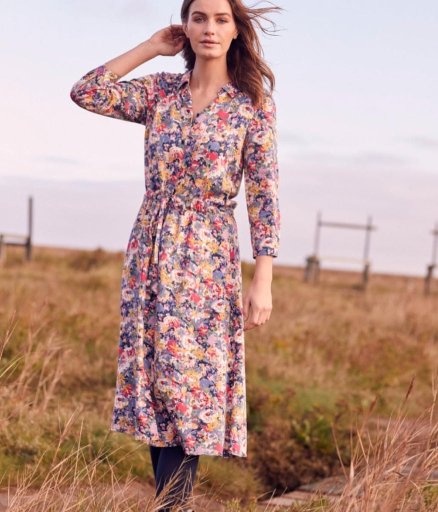 Joules Blue Floral Winslet Shirt Dress – Highstreet Outlet UK