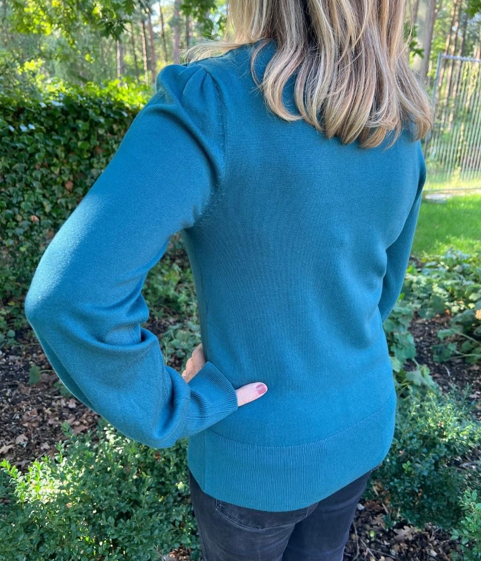 Teal Puff Sleeve Jumper 6