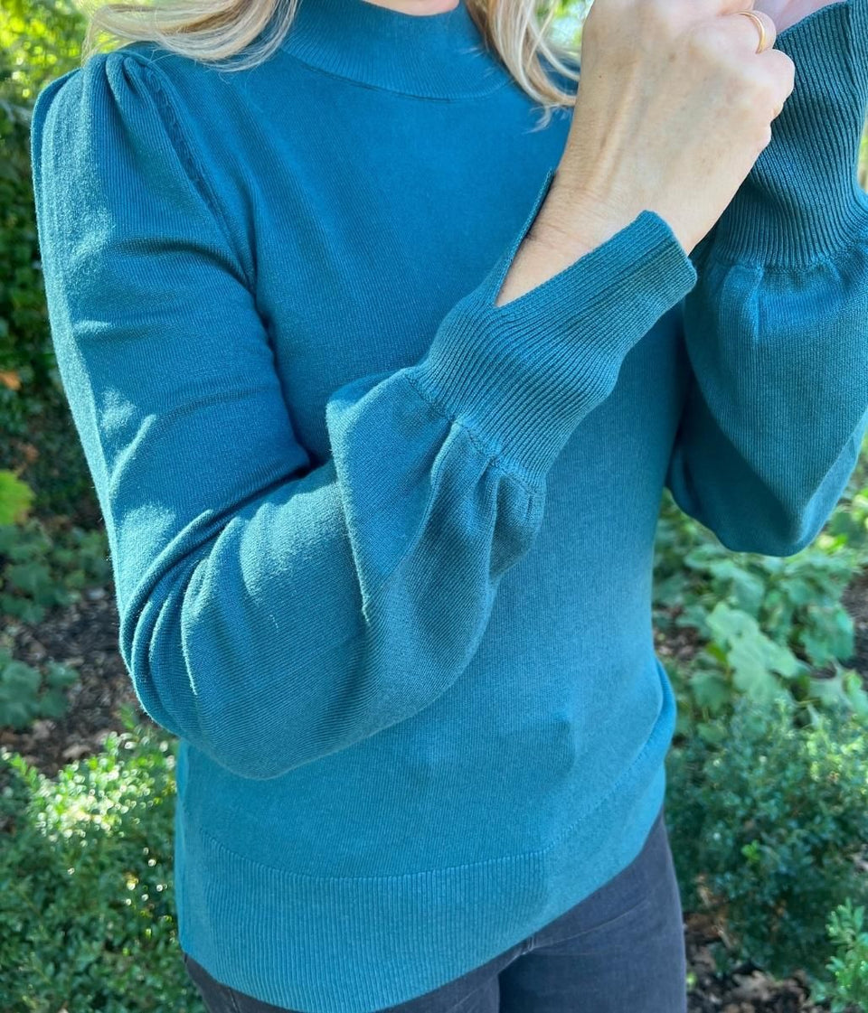 Teal Puff Sleeve Jumper 6