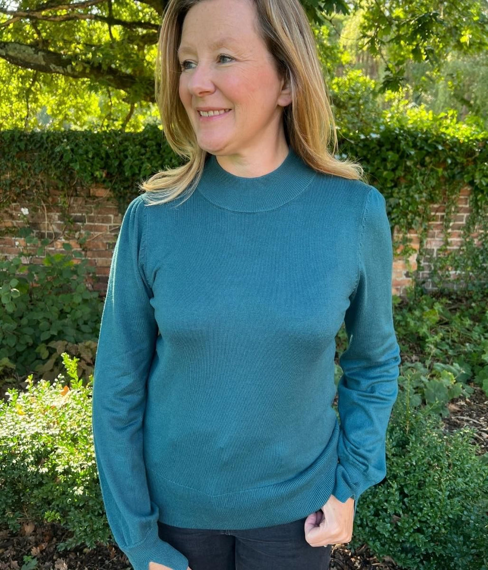 Teal Puff Sleeve Jumper 6