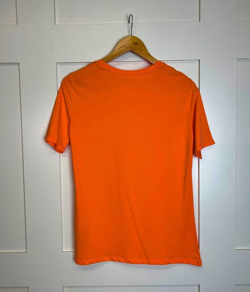 Orange Straight Cotton Tee