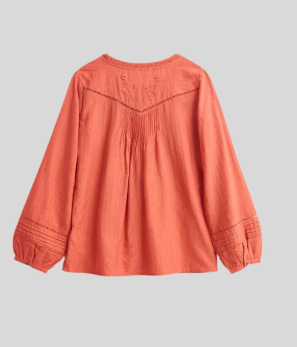 Orange Embroidered Coleen Top