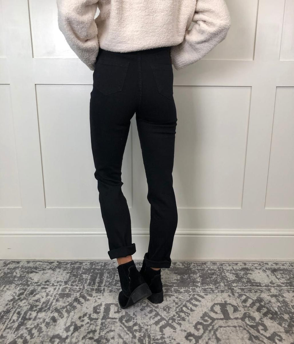 Black Straight Leg Jeans