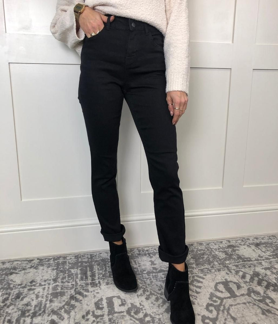 Black Straight Leg Jeans