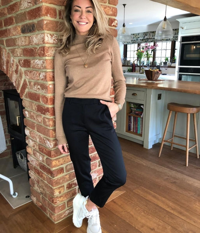 Slim Leather Trouser in Black – Victoria Beckham UK