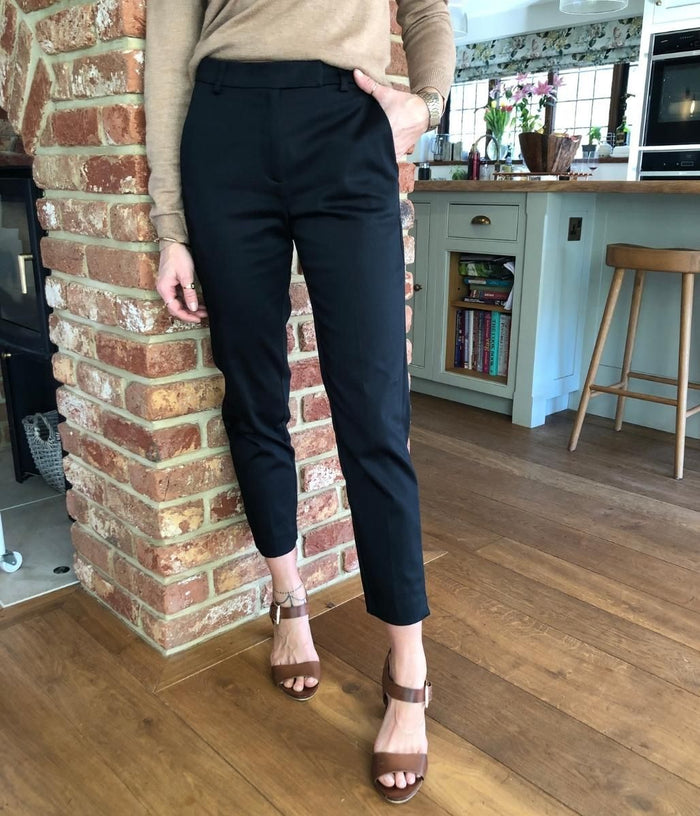 Black Mia Slim Leg 7/8 Trousers – Highstreet Outlet UK
