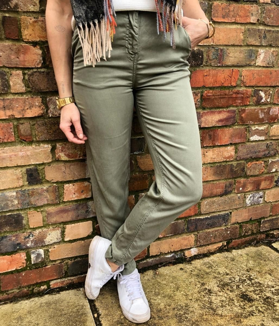 Khaki Tencel Trousers Seconds