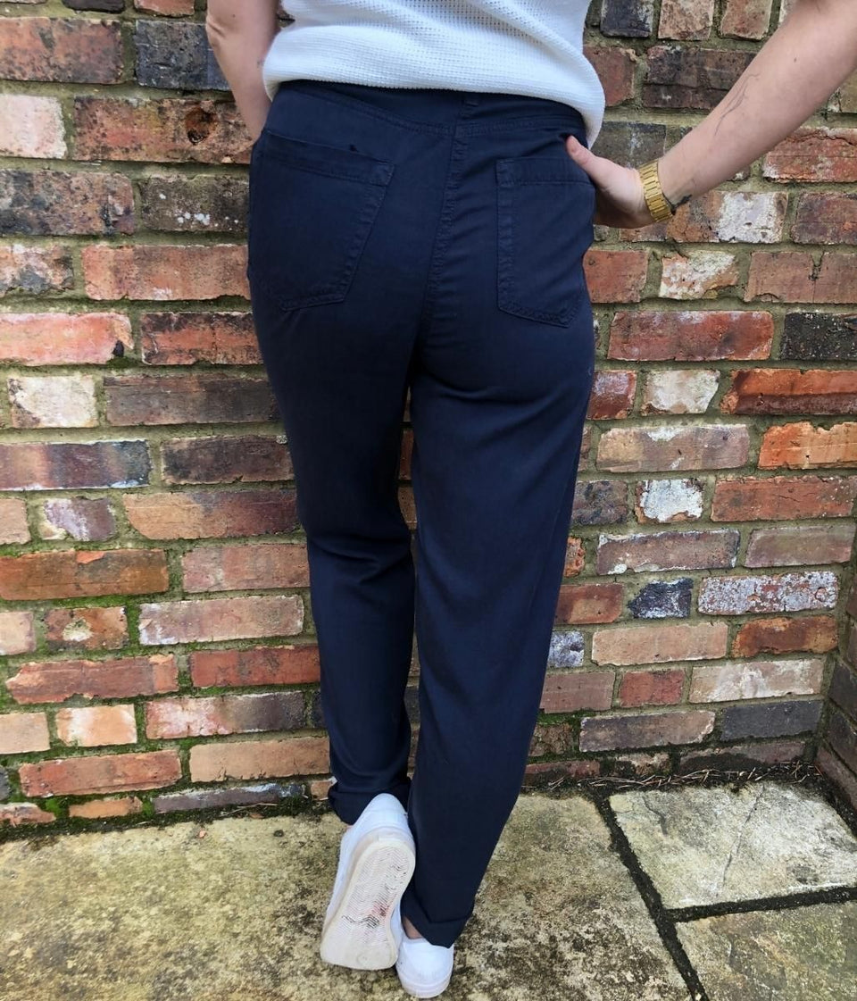 Navy Tencel Trousers Seconds