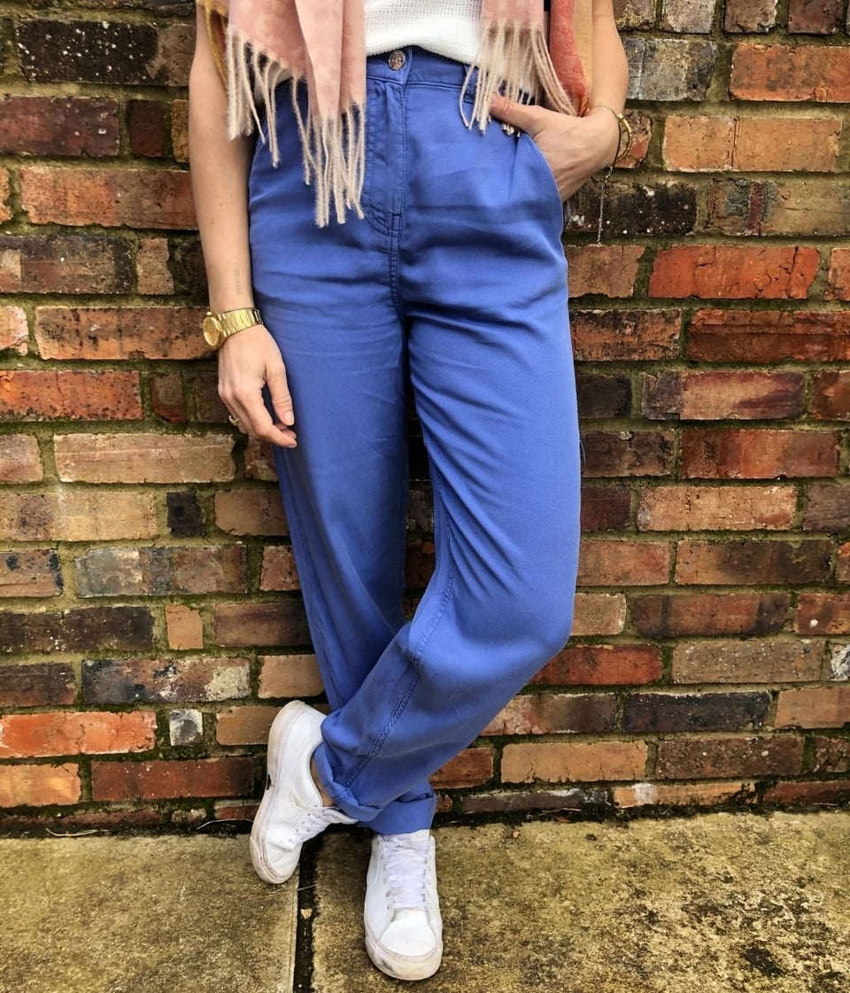 Blue Tencel Trousers Seconds