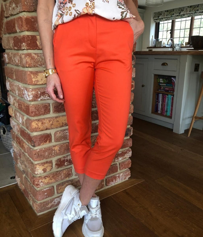 Women's Orange Cropped & Capri Pants
