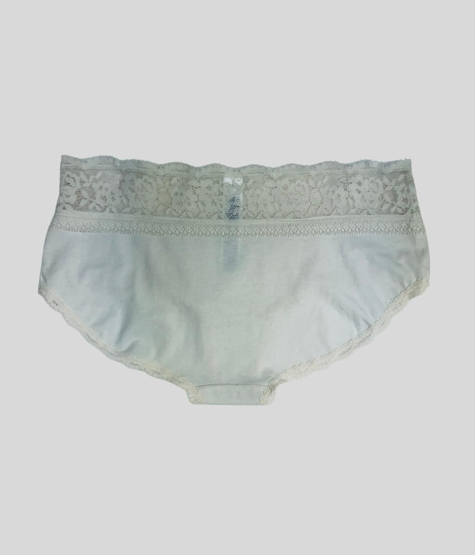 Ivory Lace Trim Shorts Briefs Size 12