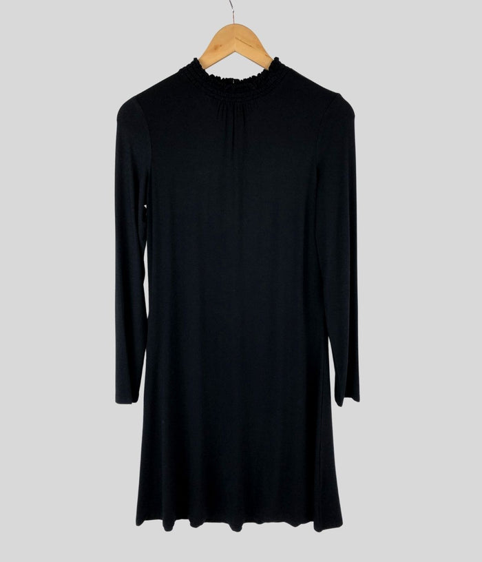 Black Shirred Neck Swing Dress – Highstreet Outlet UK