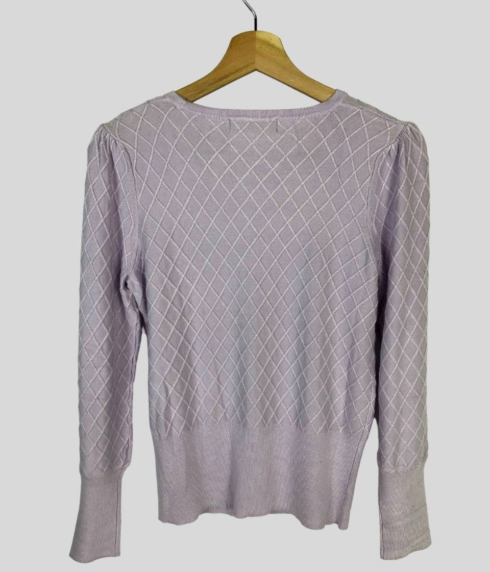 Lilac Diamond Stitch Jumper 6