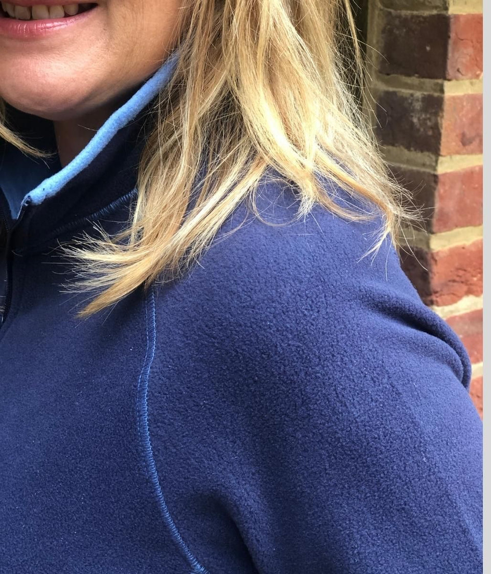 Navy Montana Microfleece Top