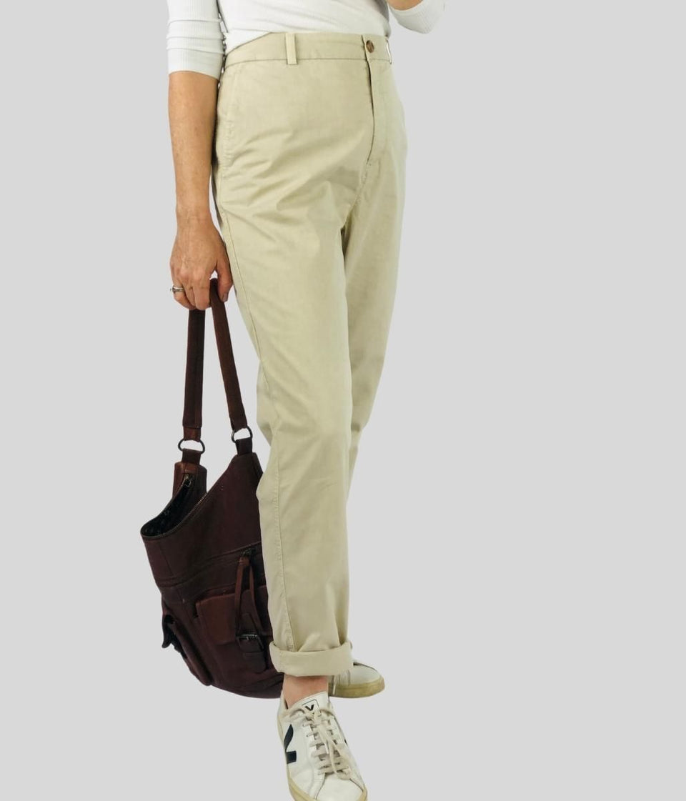 Natural Cotton Chino Trousers