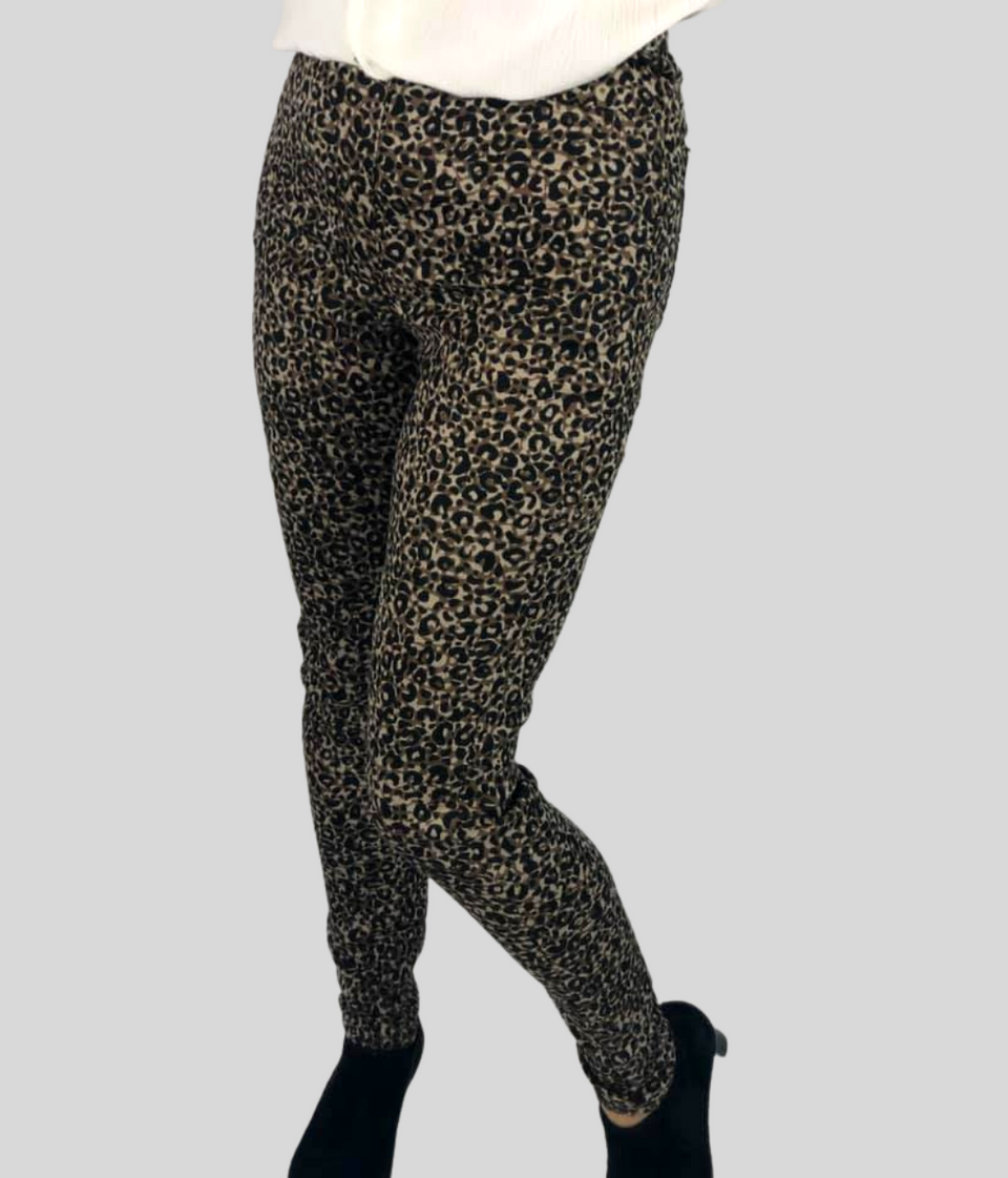 Animal Print High Waisted Jeggings Highstreet Outlet UK