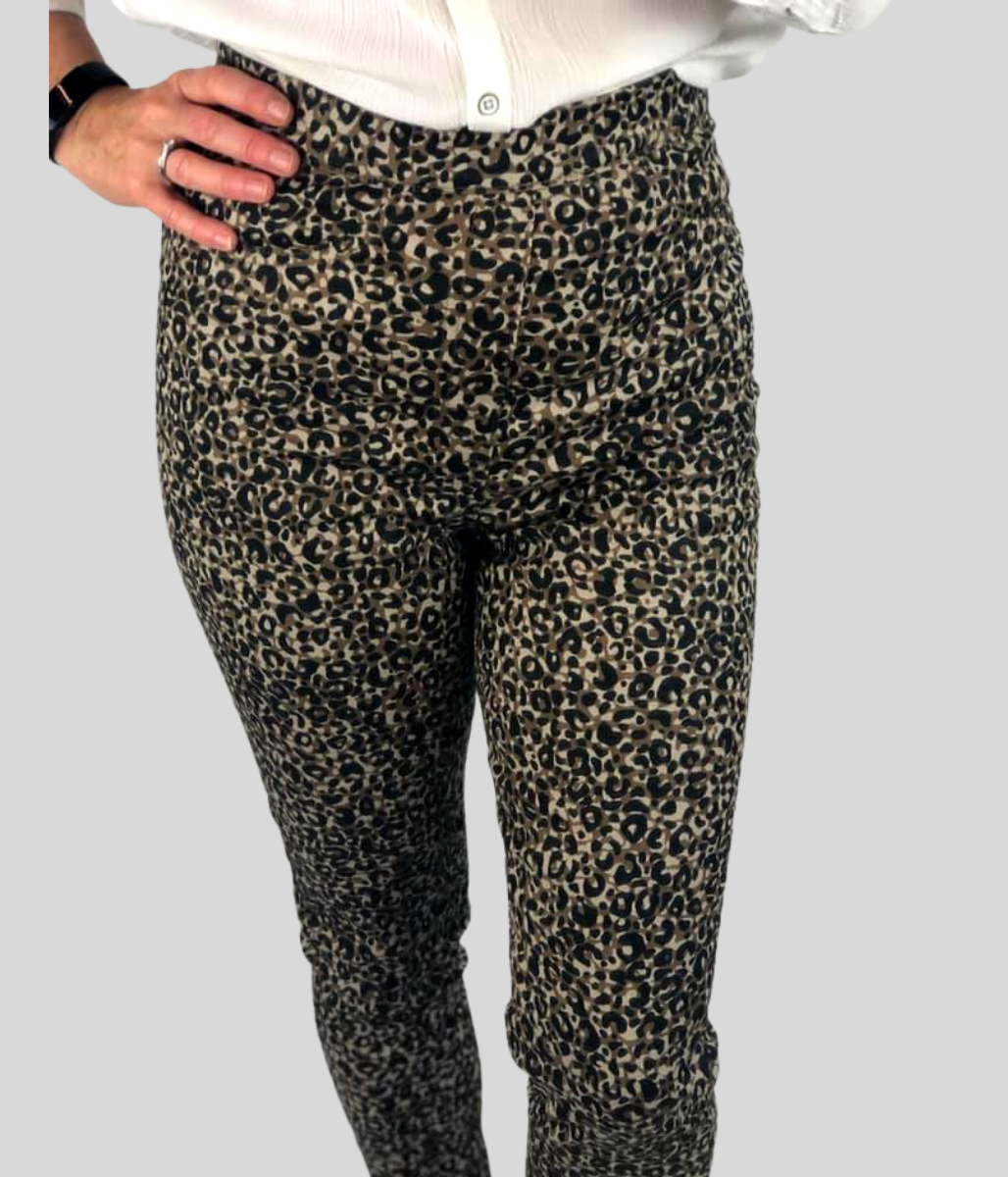 Animal Print High Waisted Jeggings Highstreet Outlet UK